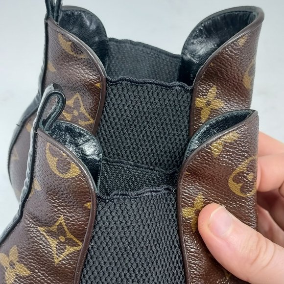Louis Vuitton Monogram Brown Heels with Black Toe - Picture 9 of 15